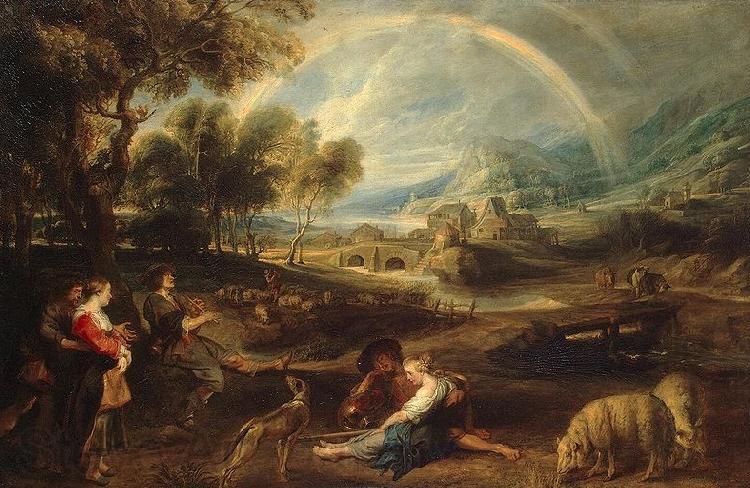 Peter Paul Rubens Landscape with Rainbow Spain oil painting art